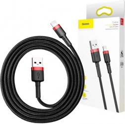 Baseus Cafule kabel USB–Lightning 3 m, 2 A (czarno‑czerwony)