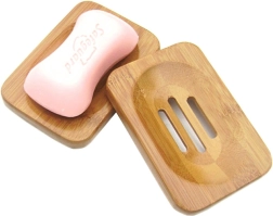 Drewniana mydelniczka z bambusa