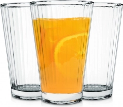 Zestaw szklanek 270 ml, 3 szt. – żebrowane wysokie szklanki