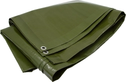 Plandeka z oczkami zielona 4 × 6 m 200 g/m²