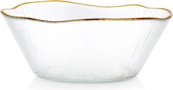 Szklana miska ze złotym brzegiem 15 cm, 500 ml
