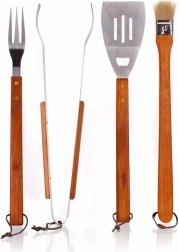 Zestaw narzędzi do grilla, 4-częściowy