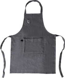 Bawełniany fartuch kuchenny z regulowanym wiązaniem i kieszenią