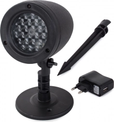 LED świąteczny projektor – wodoodporny zewnętrzny reflektor z gwiazdami