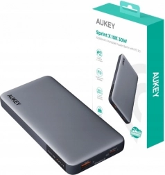 powerbank aukey sprint x 10k 30w, 10000 mah z pd 3.0 i qc 3.0