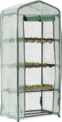 Balkonowa szklarnia foliowa z czterema półkami 69 × 49 × 160 cm