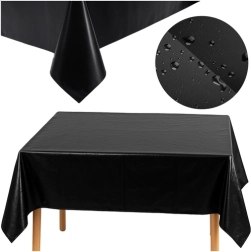 Dekoracyjny obrus foliowy RUHHY czarny 137 × 274 cm
