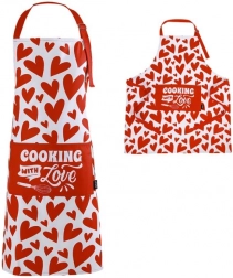 Fartuch w tubie z motywem serduszek