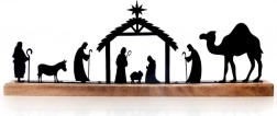 Szopka z drewna mango i metalu 51 × 5 × 18 cm