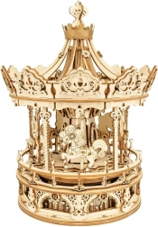 Drewniany karuzela - 3D Układanka z Pozytywką