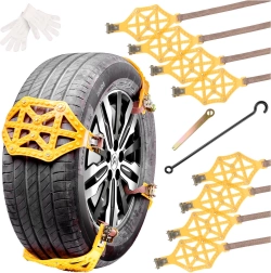 Antypoślizgowe śniegowe nakładki na opony – zestaw 8 szt.
