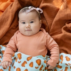 Bawełniana muślinowa pielucha Glazed Ginger 120x120 cm