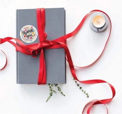 Dekoracyjne naklejki z podziękowaniem - wzór 3, 500 sztuk