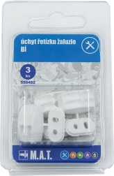 Uchwyt łańcuszka do żaluzji – biały, zestaw 3 szt.