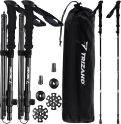 Składane kije trekkingowe z akcesoriami Trizand