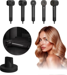Wielofunkcyjna suszarka do włosów 5w1 z jonizacją, czarna