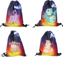 Worek na plecy Zodiac z motywem 12 znaków