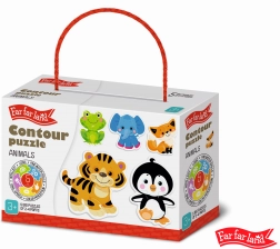 Far Far Land Puzzle zwierzątka obrysowe