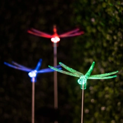 Solarna lampa LED RGB w kształcie ważki