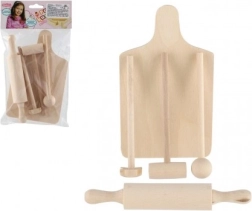 Drewniany zestaw kuchenny dla dzieci 20 cm