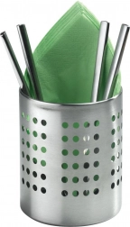 Stalowy ociekacz i stojak na kuchenne akcesoria, srebrny