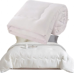 Oddychająca całoroczna kołdra 200 × 220 cm biała