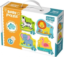 Baby puzzle Zwierzęta na safari 4w1 (3–6 elementów) TREFL