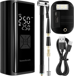 Elektryczna przenośna pompka powietrza 150 PSI z powerbankiem 6000 mAh i latarką LED