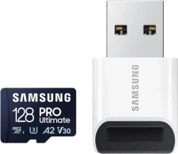 karta pamięci samsung microsdxc pro ultimate 128 gb, 200 mb/s, uhs-i u3 v30 a2