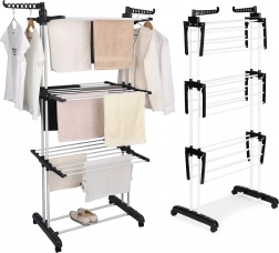 Pionowa suszarka na pranie z kółkami, składana, ModernHome