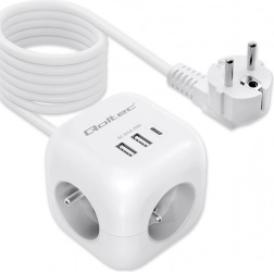 Kostka zasilająca przedłużająca 6w1 z podświetlanym wyłącznikiem