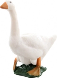 Plastowa figurka gęsi na trawniku 6 × 7 cm