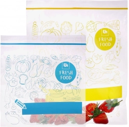 Saszetki strunowe na żywność 20× 1,2 l + 20× 2,5 l, 40 szt.