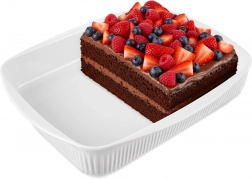 Biała porcelanowa naczynie do zapiekania 36,5 × 30 × 6 cm, 4 l