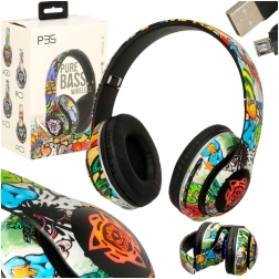 Bezprzewodowe słuchawki nauszne z Bluetooth i podświetleniem RGB