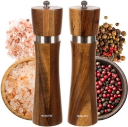 Ruhhy Drewniane młynki do soli i pieprzu – zestaw 2 sztuk