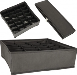 Tekstylny organizer do szuflady na bieliznę, skarpetki i akcesoria – 24 przegródki