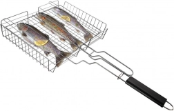 Stalowy zamykany kosz do grillowania 61 × 32 cm