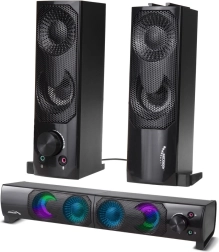 Stereofoniczne głośniki komputerowe Audiocore 2.0 z soundbarem i RGB
