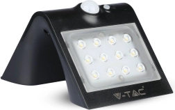 Solarna ścienna lampa LED 1,5 W, czarna – V-TAC