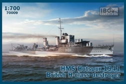 Plastikowy model okrętu HMS Hotspur (1941) – niszczyciel typu H