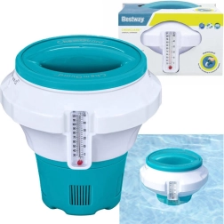 Pływający dozownik chemii do wody basenowej z termometrem