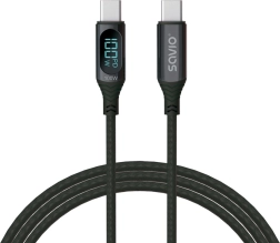 kabel usb-c z wyświetlaczem 100 W Savio