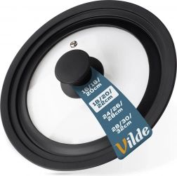 Uniwersalna szklana silikonowa pokrywa 18/20/22 cm Vilde