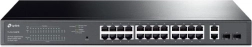 Gigabitowy smart przełącznik PoE+ 24× PoE+, 2× RJ45 uplink i 2× SFP – TP-Link
