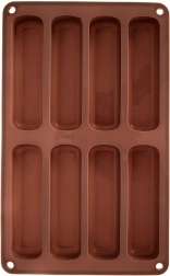 Silikonowa forma do biszkoptów brązowa 28 × 17 × 2 cm
