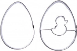 Zestaw wykrawaczek jajko ze stali nierdzewnej 5,5 cm, 2 szt.