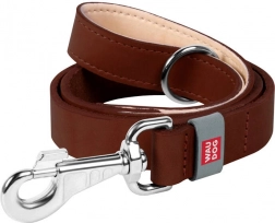 Skórzana smycz dla psów WAUDOG 14 mm, 122 cm, brązowa