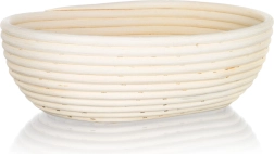 Owalny koszyk do wyrastania chleba 28 × 22 × 9 cm z naturalnego rattanu