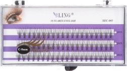 Jedwabne kępki rzęs BLING - skręt C, 8 mm